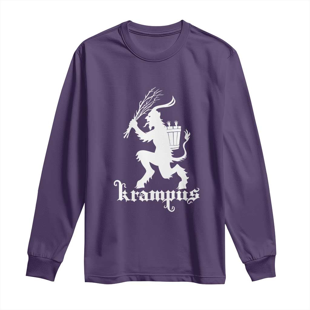 Mythical Krampus Long Sleeve Shirt Scary Christmas Horror Occult Holiday Eastern Folklore