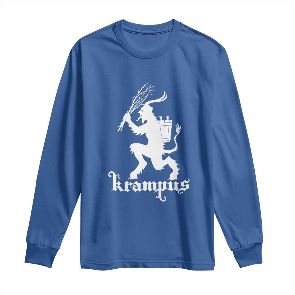 Mythical Krampus Long Sleeve Shirt Scary Christmas Horror Occult Holiday Eastern Folklore