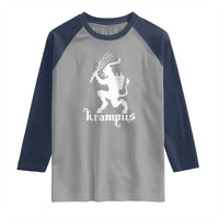Mythical Krampus Raglan Shirt Scary Christmas Horror Occult Holiday Eastern Folklore