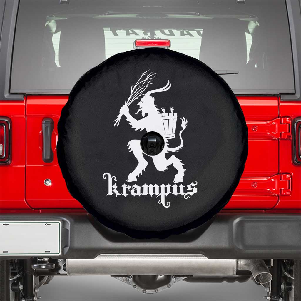 Mythical Krampus Spare Tire Cover Scary Christmas Horror Occult Holiday Eastern Folklore