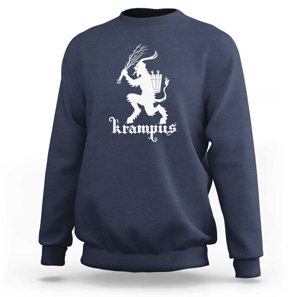 Mythical Krampus Sweatshirt Scary Christmas Horror Occult Holiday Eastern Folklore