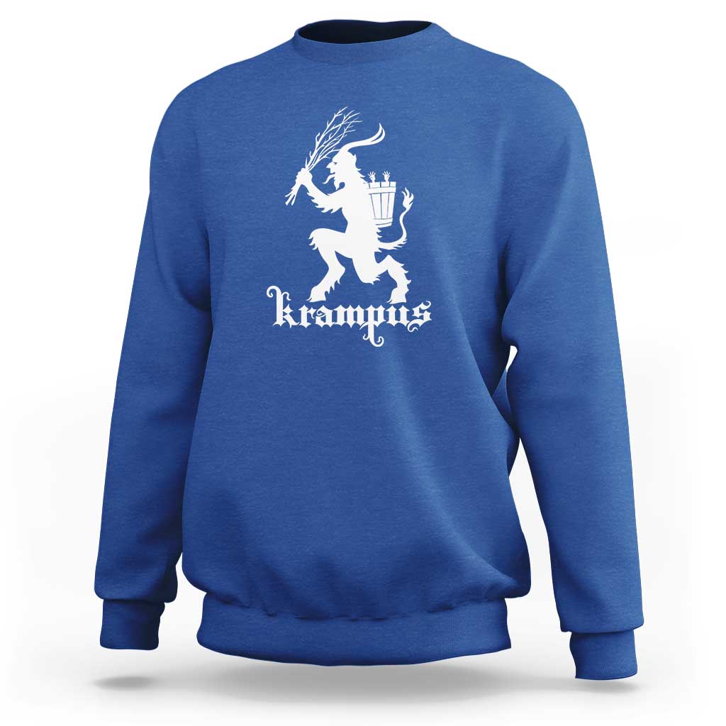 Mythical Krampus Sweatshirt Scary Christmas Horror Occult Holiday Eastern Folklore
