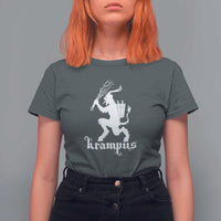 Mythical Krampus T Shirt For Women Scary Christmas Horror Occult Holiday Eastern Folklore