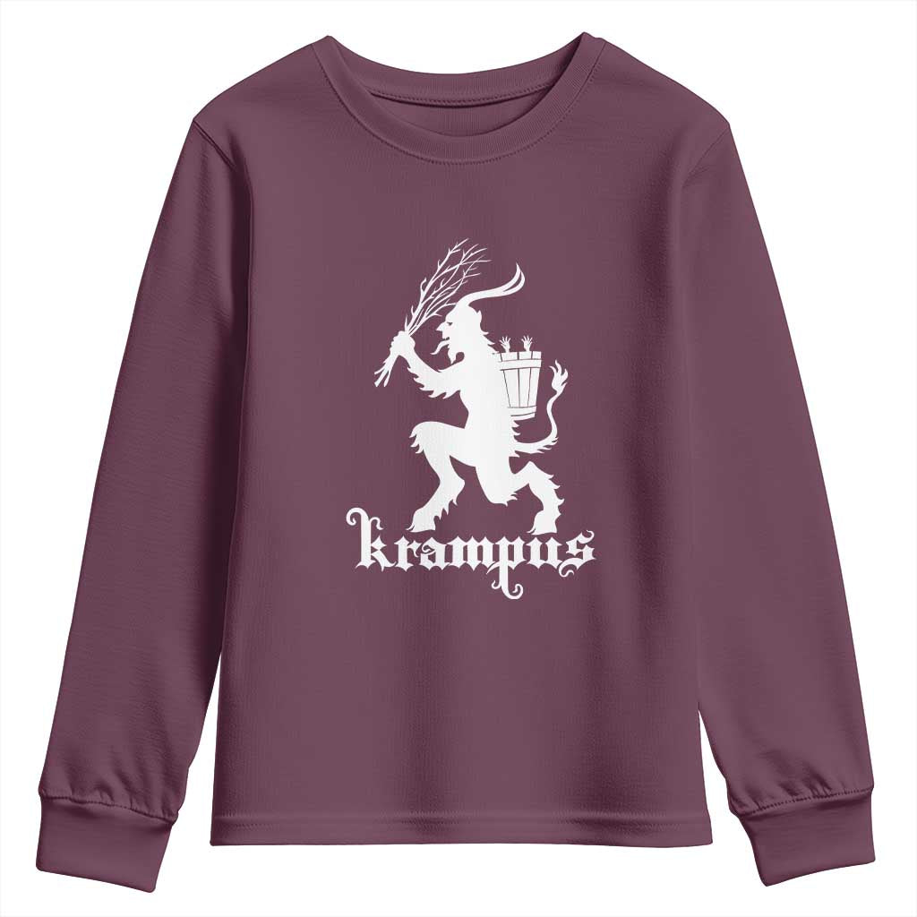 Mythical Krampus Youth Sweatshirt Scary Christmas Horror Occult Holiday Eastern Folklore