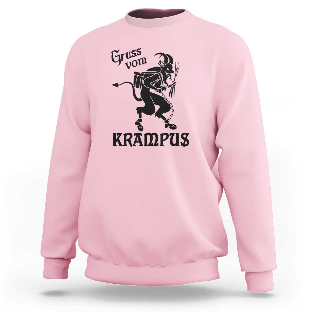 Krampus Sweatshirt Gruss Vom Greetings - Wonder Print Shop