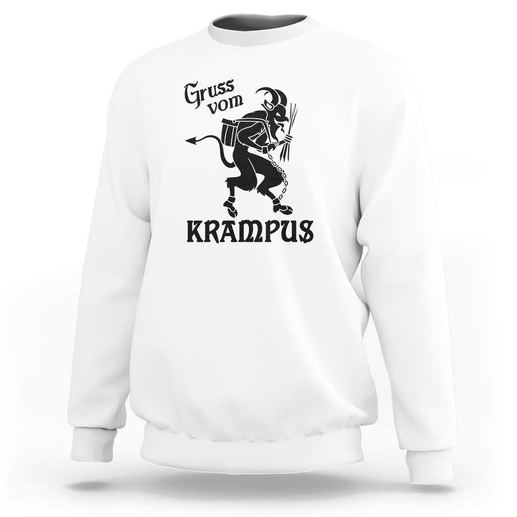 Krampus Sweatshirt Gruss Vom Greetings - Wonder Print Shop