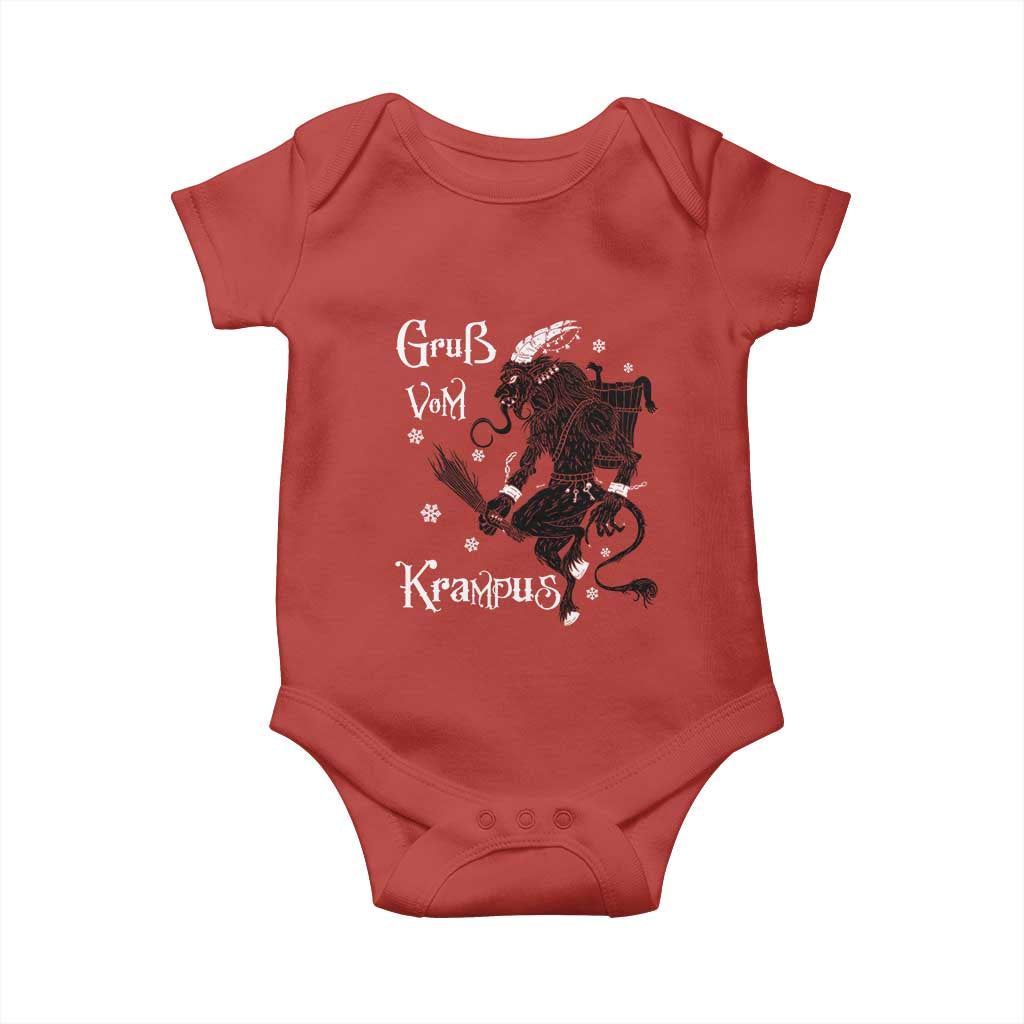 Mythical Krampus Baby Onesie Gruss Vom Christmas Horror Figure Greeting