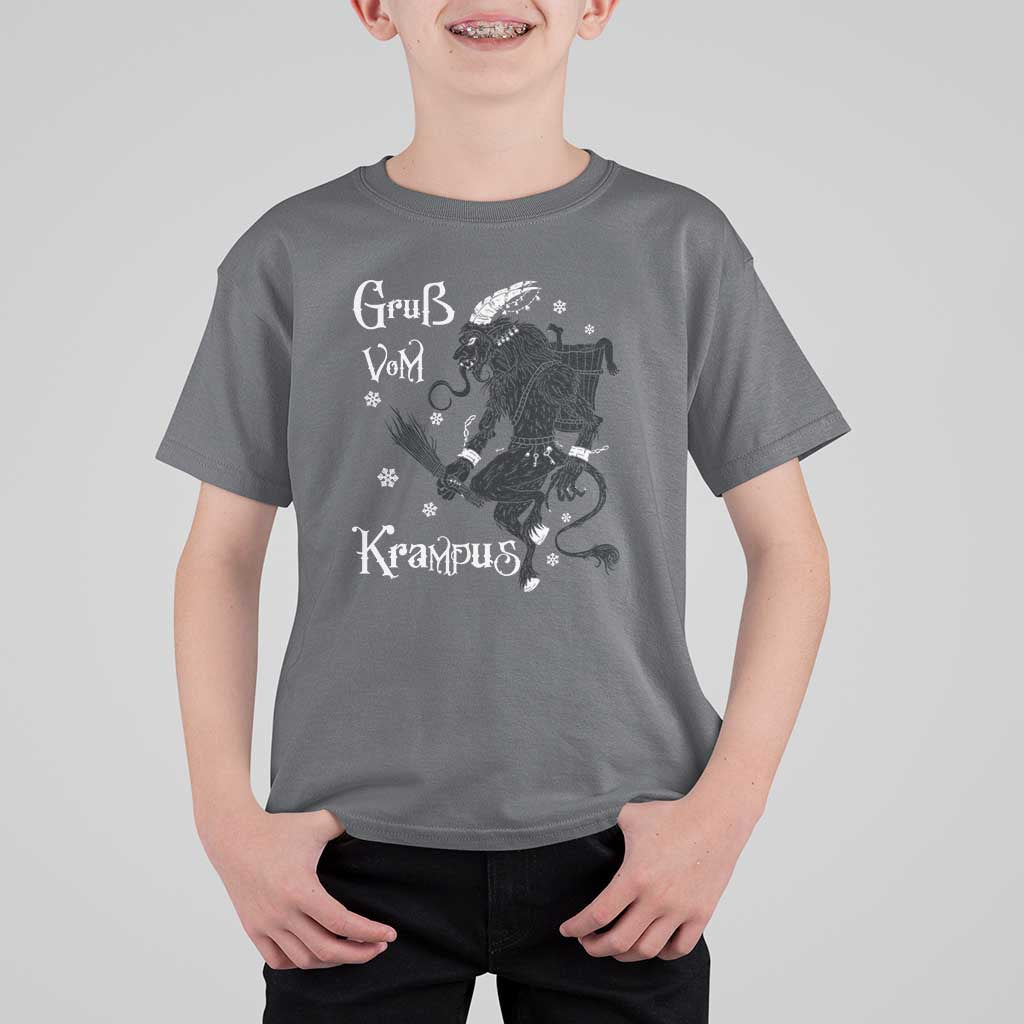 Mythical Krampus T Shirt For Kid Gruss Vom Christmas Horror Figure Greeting