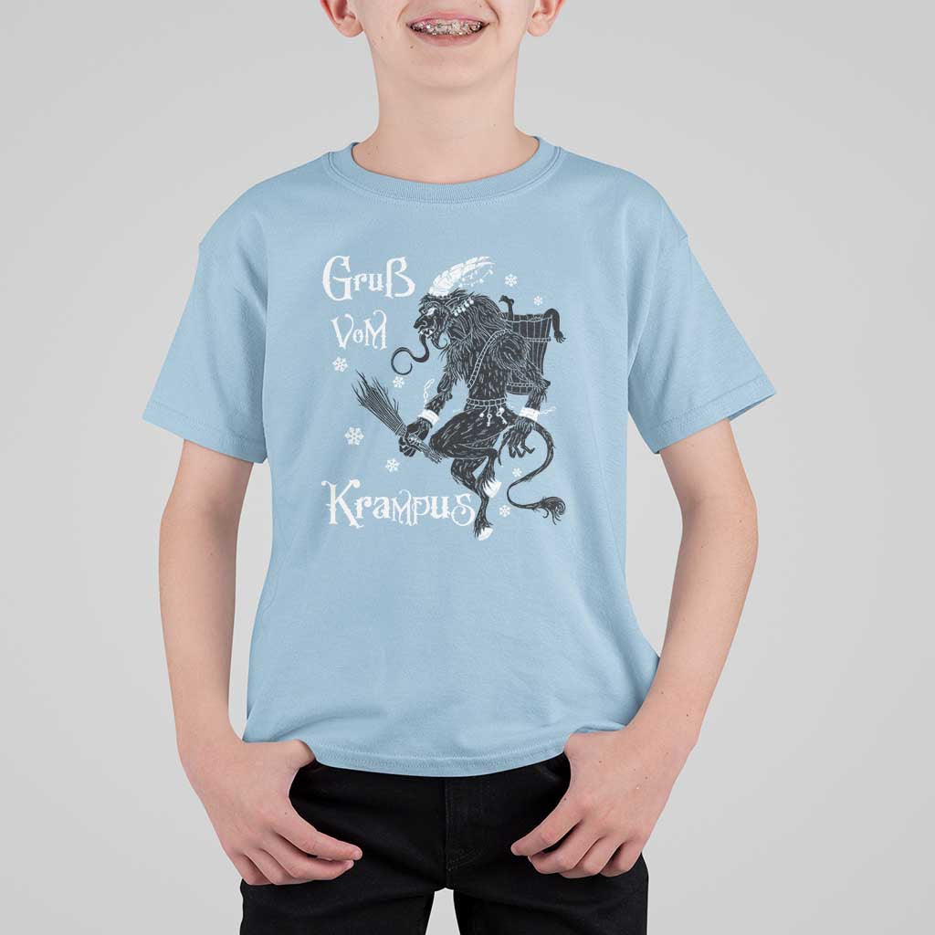 Mythical Krampus T Shirt For Kid Gruss Vom Christmas Horror Figure Greeting