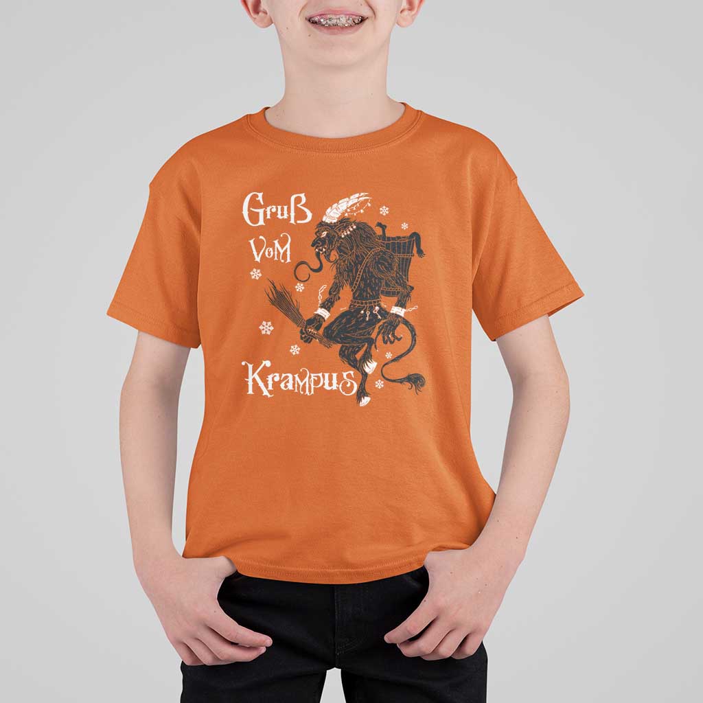 Mythical Krampus T Shirt For Kid Gruss Vom Christmas Horror Figure Greeting
