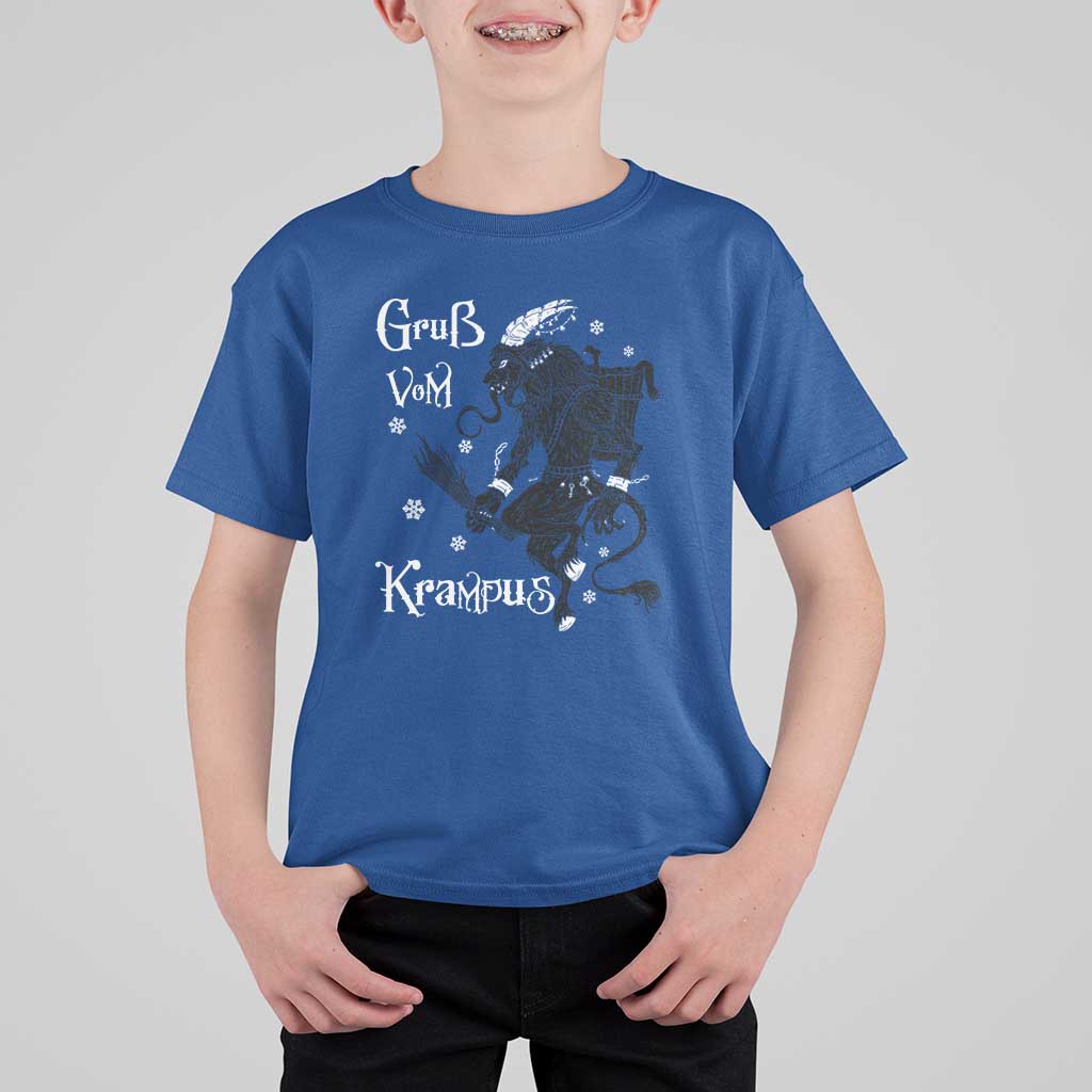 Mythical Krampus T Shirt For Kid Gruss Vom Christmas Horror Figure Greeting