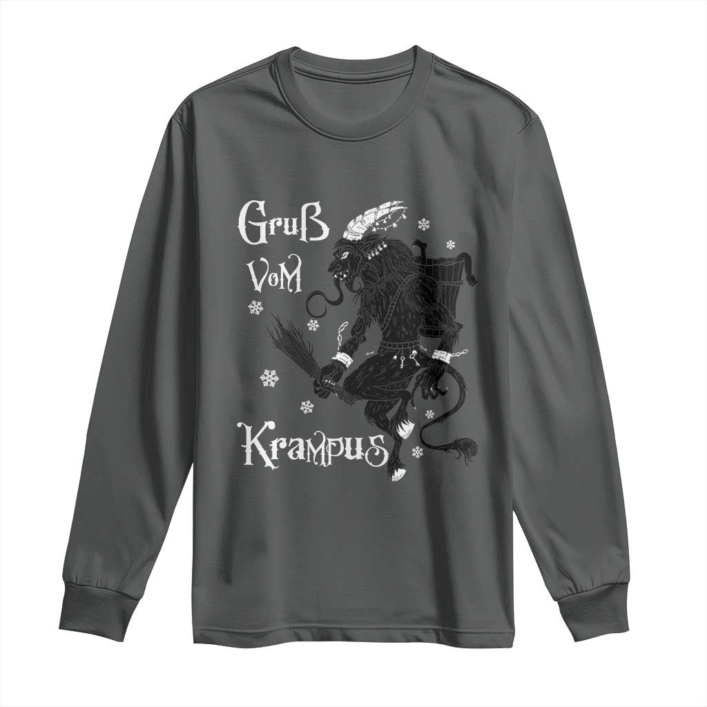 Mythical Krampus Long Sleeve Shirt Gruss Vom Christmas Horror Figure Greeting