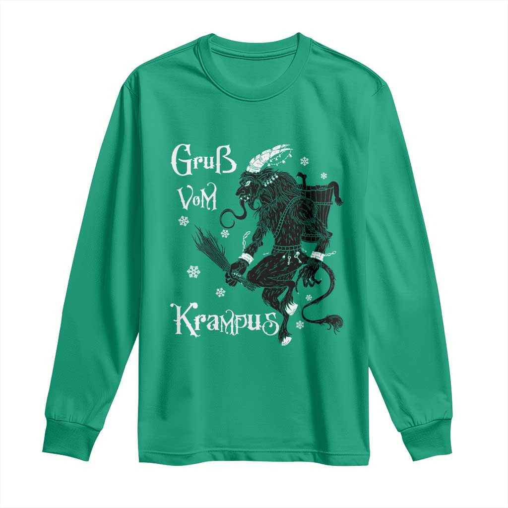 Mythical Krampus Long Sleeve Shirt Gruss Vom Christmas Horror Figure Greeting