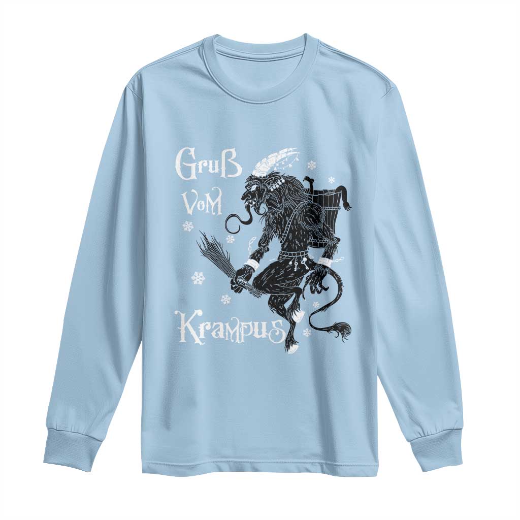 Mythical Krampus Long Sleeve Shirt Gruss Vom Christmas Horror Figure Greeting