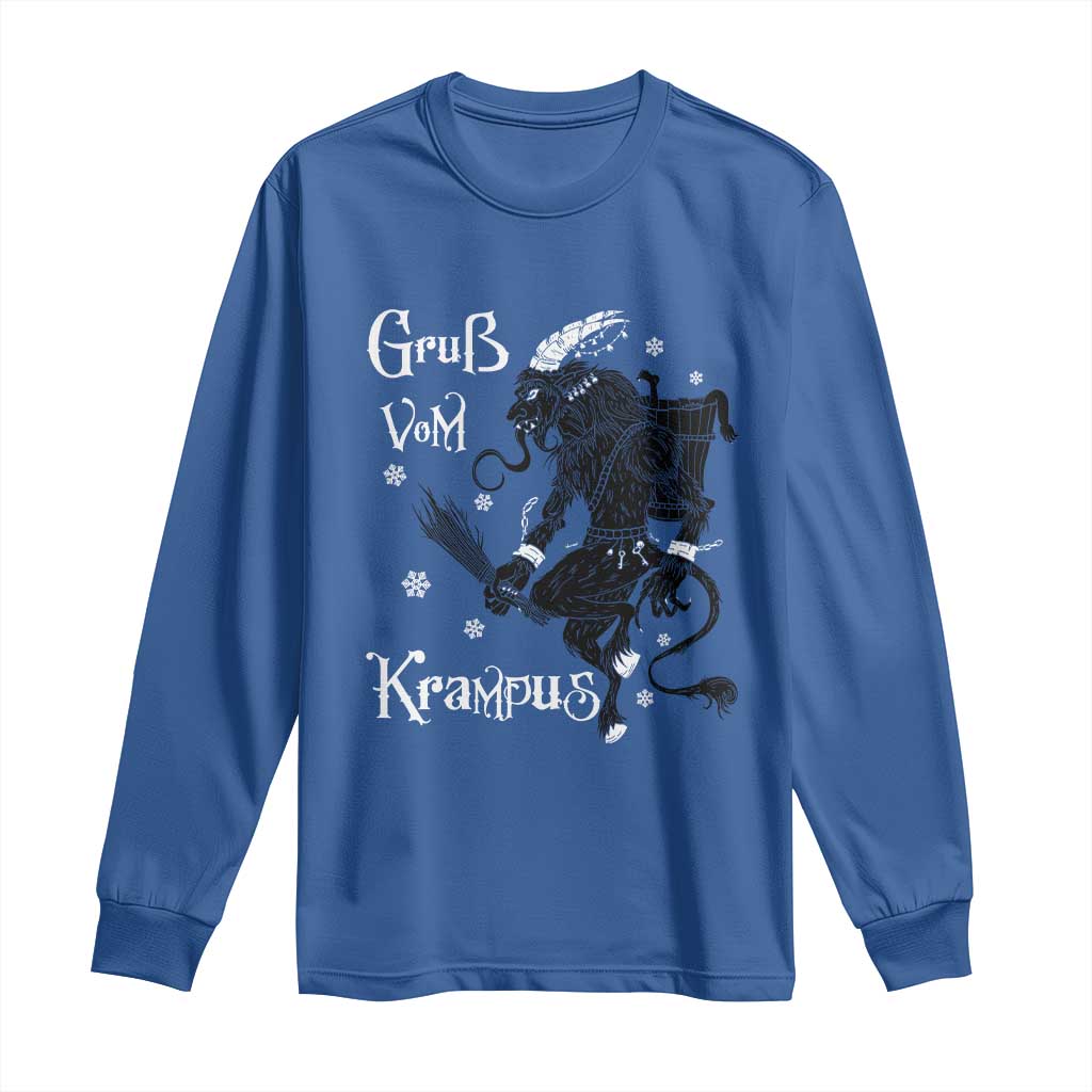 Mythical Krampus Long Sleeve Shirt Gruss Vom Christmas Horror Figure Greeting