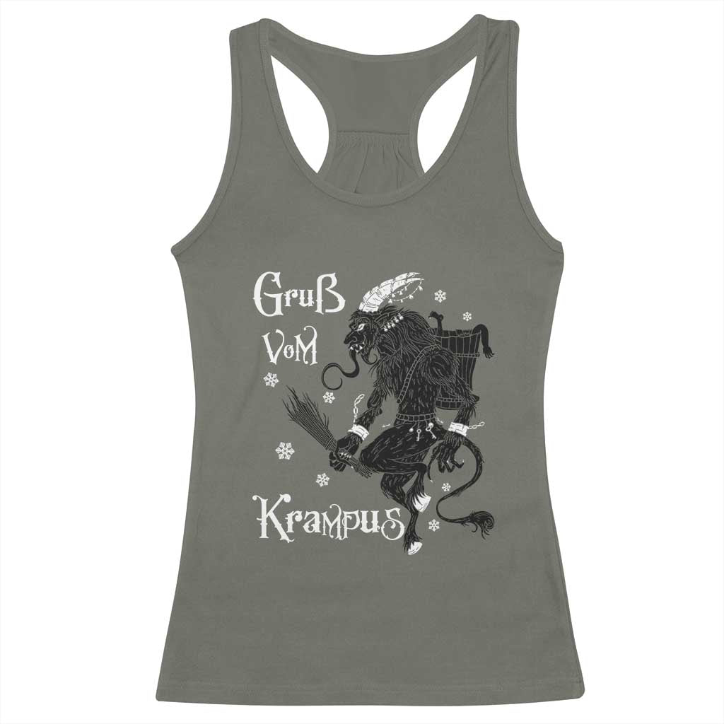 Mythical Krampus Racerback Tank Top Gruss Vom Christmas Horror Figure Greeting