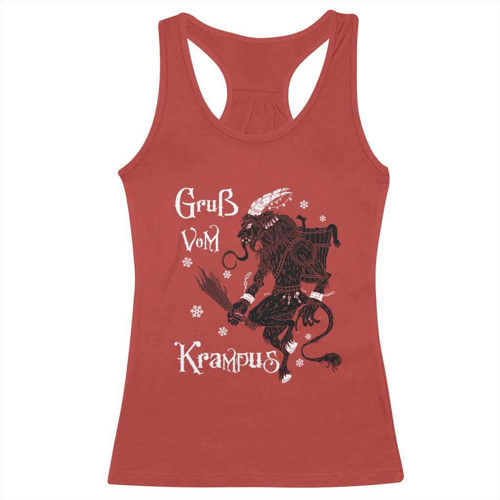Mythical Krampus Racerback Tank Top Gruss Vom Christmas Horror Figure Greeting