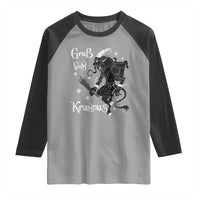 Mythical Krampus Raglan Shirt Gruss Vom Christmas Horror Figure Greeting