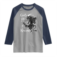 Mythical Krampus Raglan Shirt Gruss Vom Christmas Horror Figure Greeting