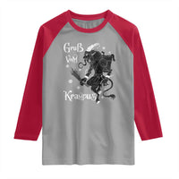 Mythical Krampus Raglan Shirt Gruss Vom Christmas Horror Figure Greeting