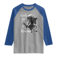 Mythical Krampus Raglan Shirt Gruss Vom Christmas Horror Figure Greeting