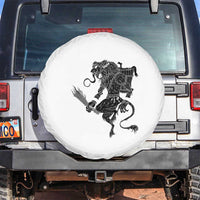 Mythical Krampus Spare Tire Cover Gruss Vom Christmas Horror Figure Greeting