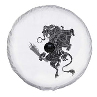 Mythical Krampus Spare Tire Cover Gruss Vom Christmas Horror Figure Greeting