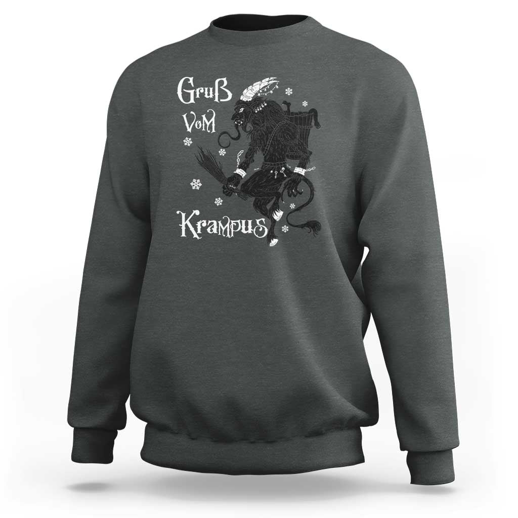 Mythical Krampus Sweatshirt Gruss Vom Christmas Horror Figure Greeting