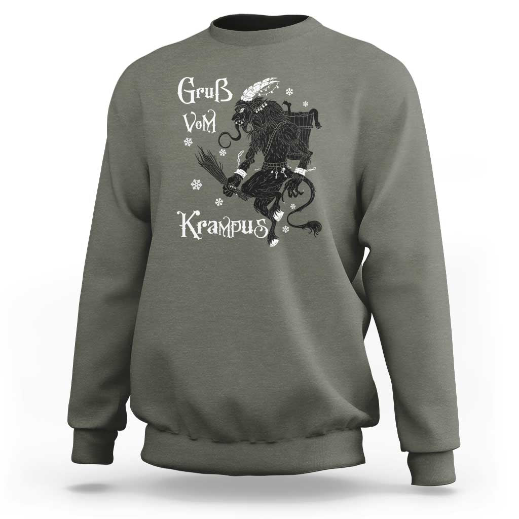 Mythical Krampus Sweatshirt Gruss Vom Christmas Horror Figure Greeting