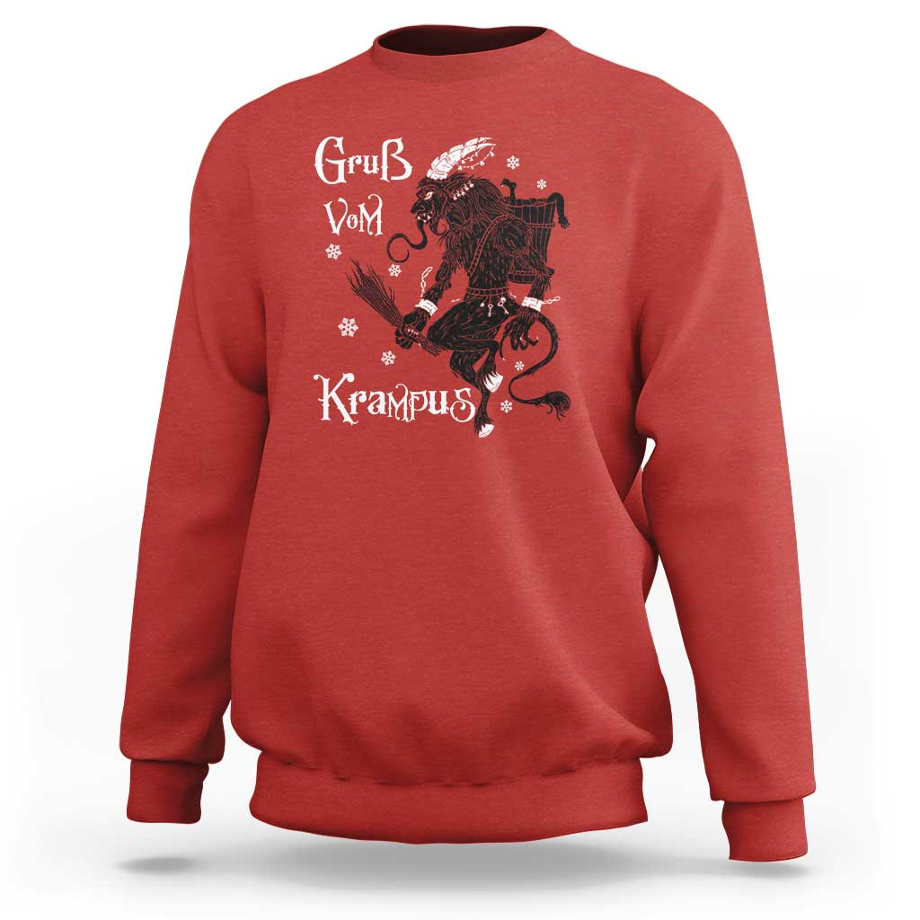 Mythical Krampus Sweatshirt Gruss Vom Christmas Horror Figure Greeting