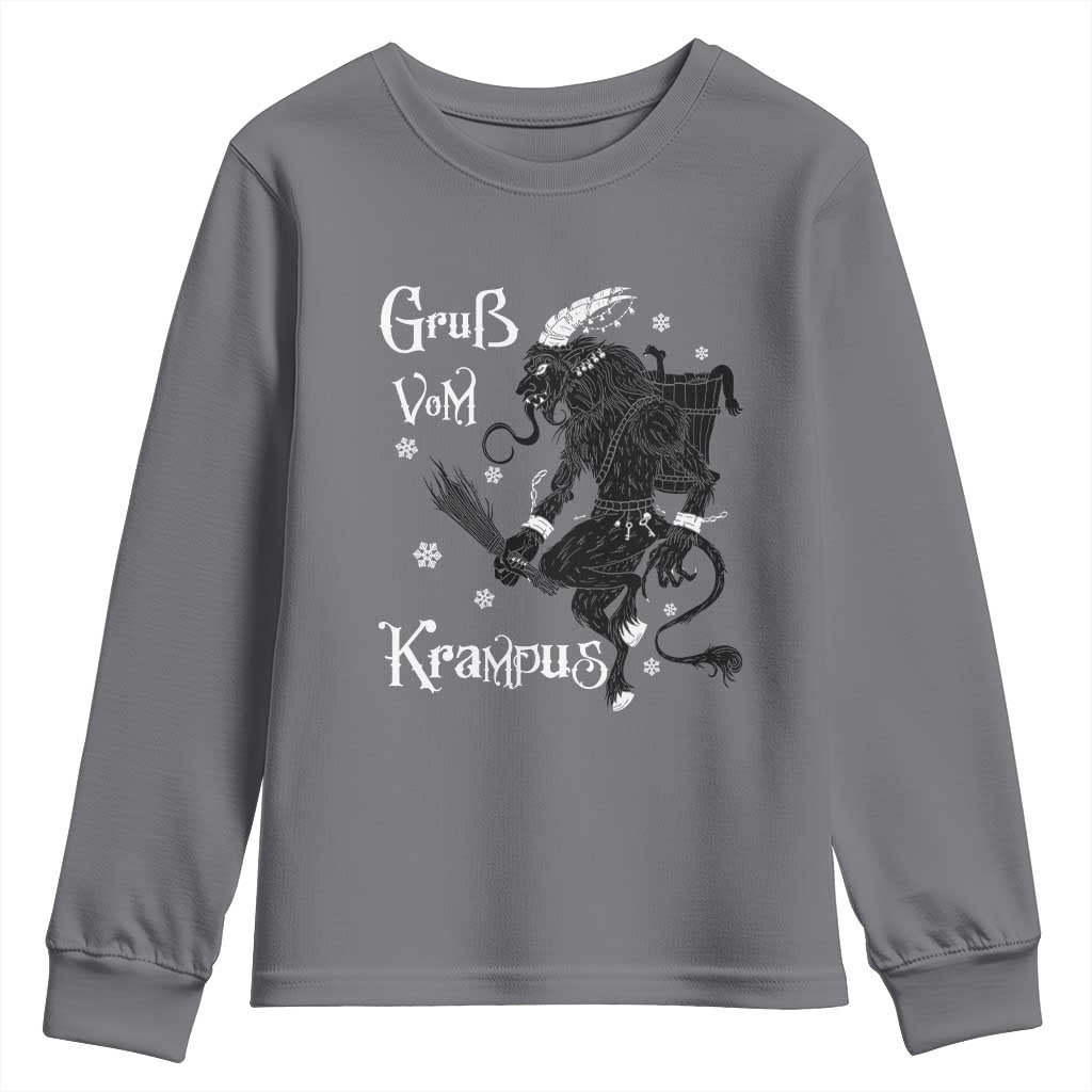 Mythical Krampus Youth Sweatshirt Gruss Vom Christmas Horror Figure Greeting