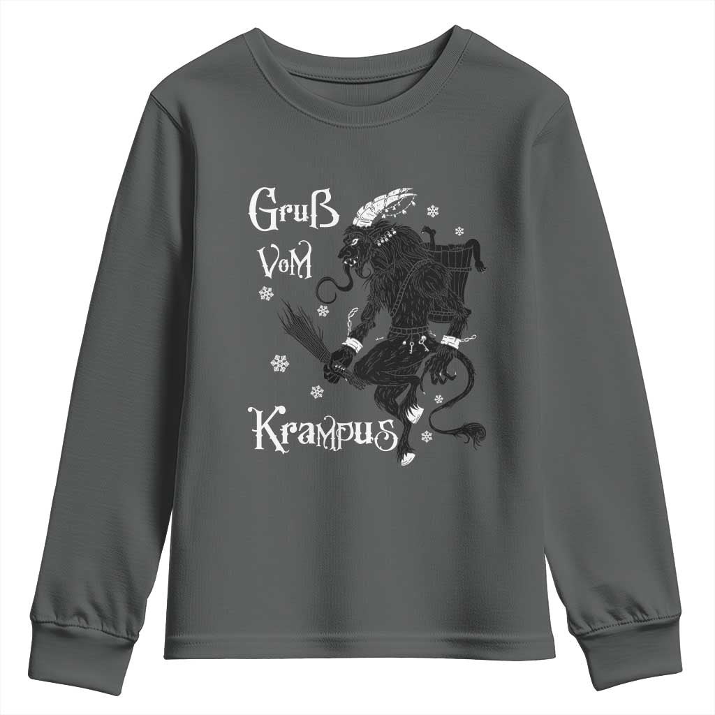 Mythical Krampus Youth Sweatshirt Gruss Vom Christmas Horror Figure Greeting