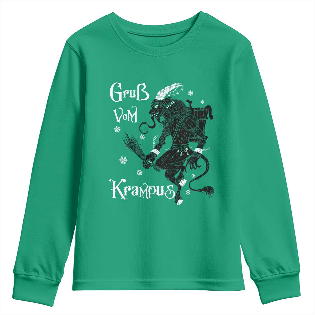 Mythical Krampus Youth Sweatshirt Gruss Vom Christmas Horror Figure Greeting