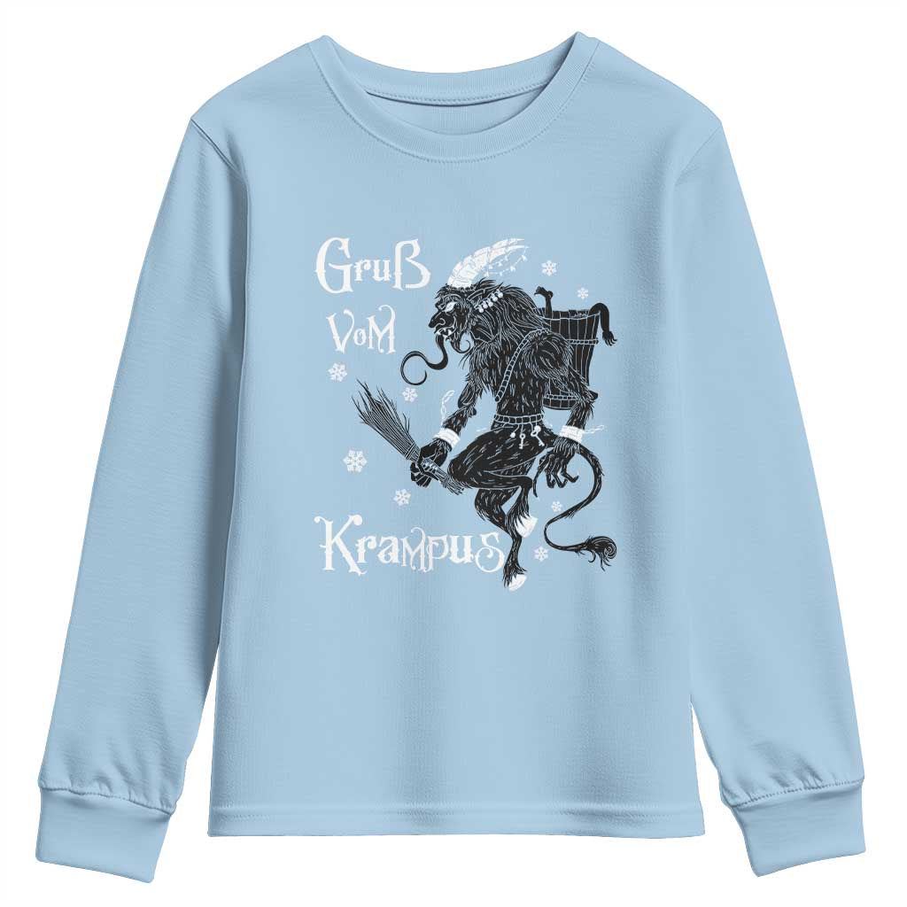 Mythical Krampus Youth Sweatshirt Gruss Vom Christmas Horror Figure Greeting