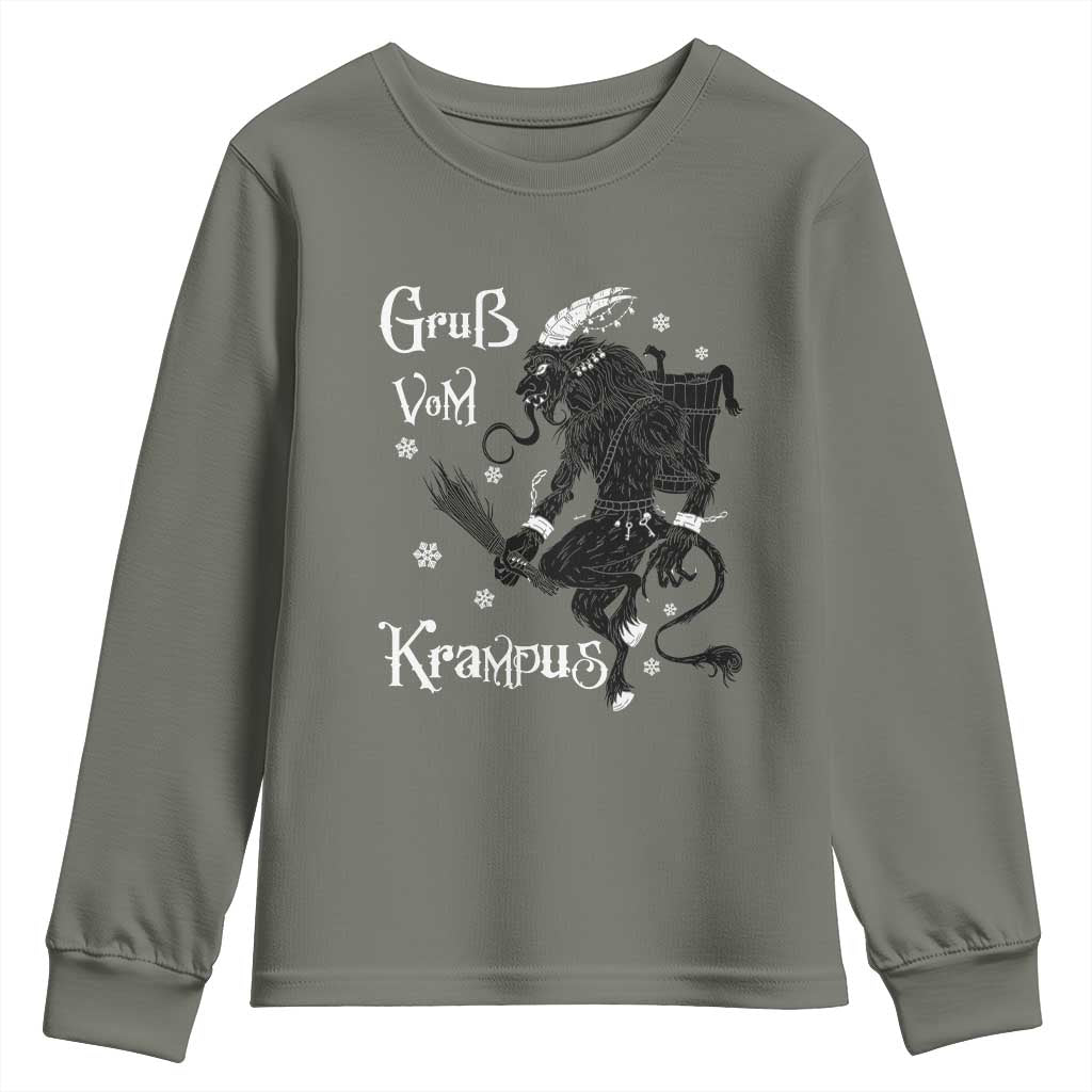 Mythical Krampus Youth Sweatshirt Gruss Vom Christmas Horror Figure Greeting