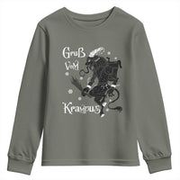 Mythical Krampus Youth Sweatshirt Gruss Vom Christmas Horror Figure Greeting