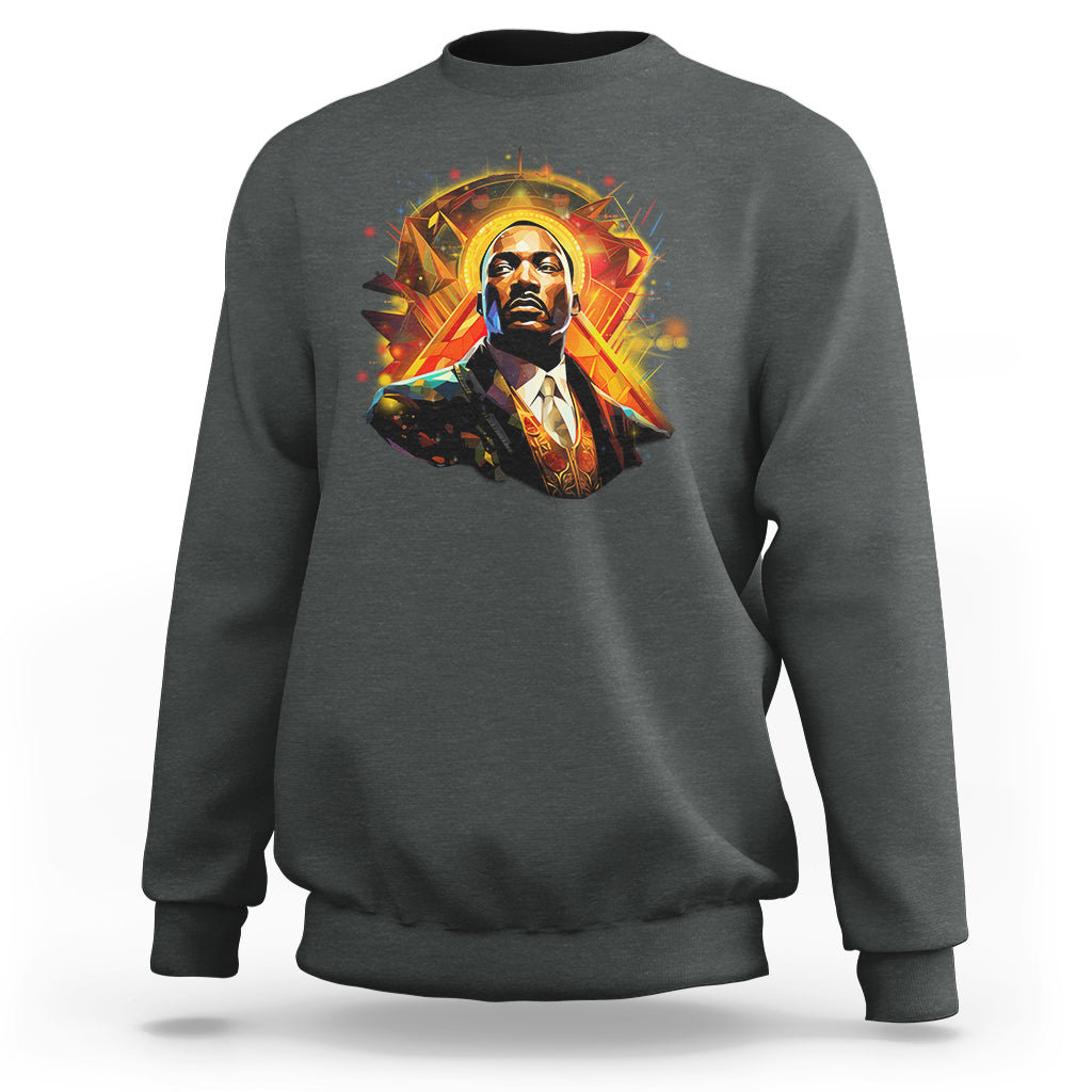 Martin Luther King MLK Sweatshirt Afrofuturism Graphic Art Black History Month - Wonder Print Shop