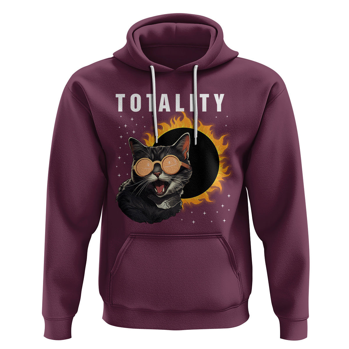 Total Solar Eclipse Hoodie Funny Cat Totality - Wonder Print Shop