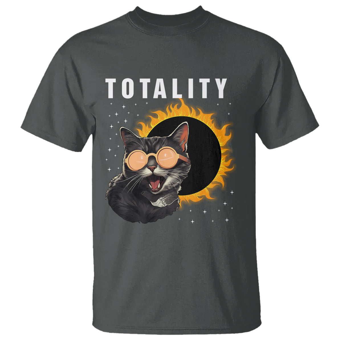Total Solar Eclipse T Shirt Funny Cat Totality - Wonder Print Shop