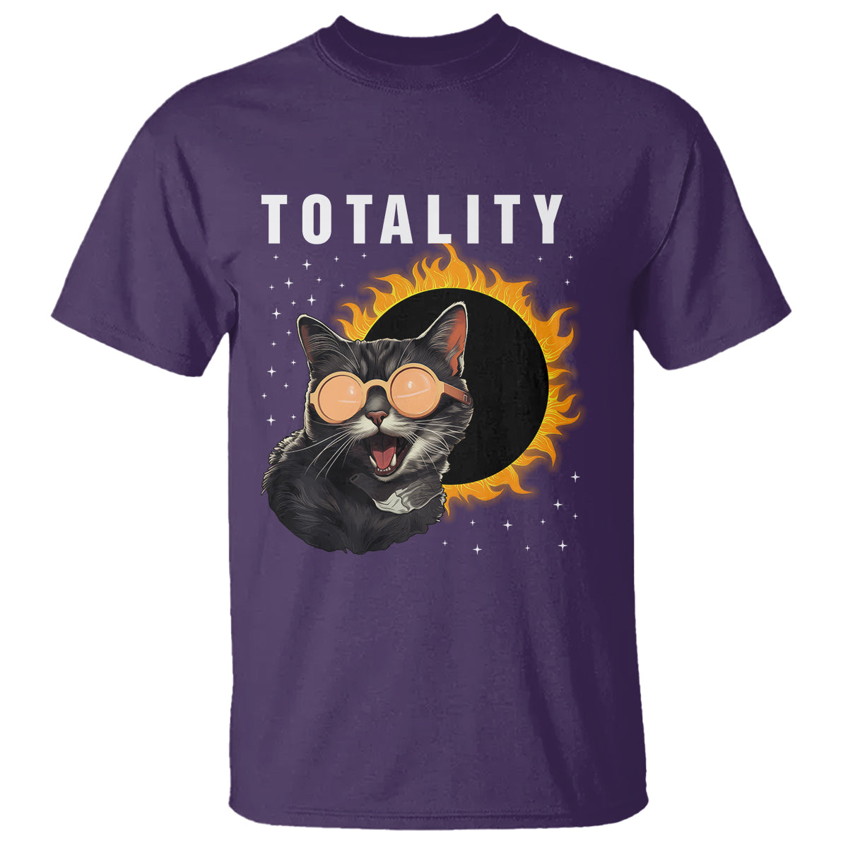 Total Solar Eclipse T Shirt Funny Cat Totality - Wonder Print Shop