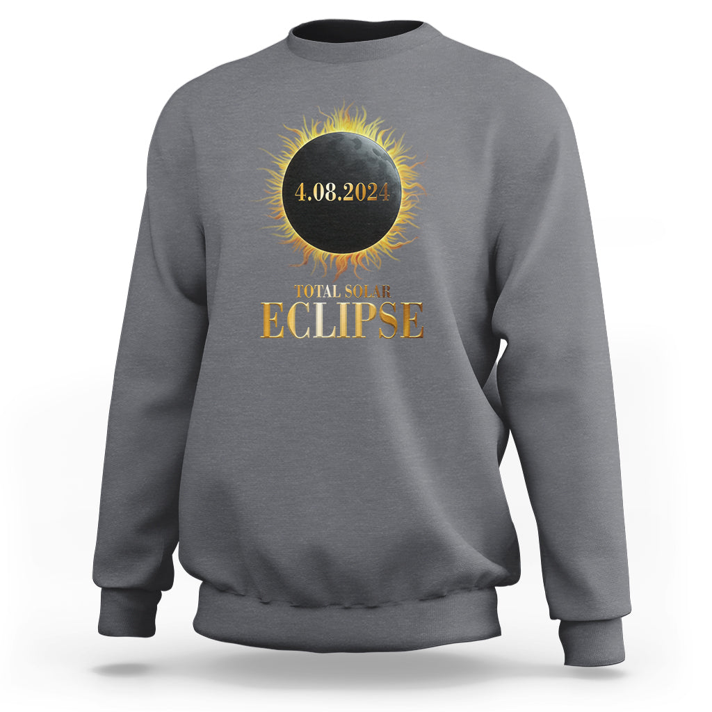 Total Solar Eclipse Sweatshirt 8 April 2024 Totality Phenomenon United States - Wonder Print Shop