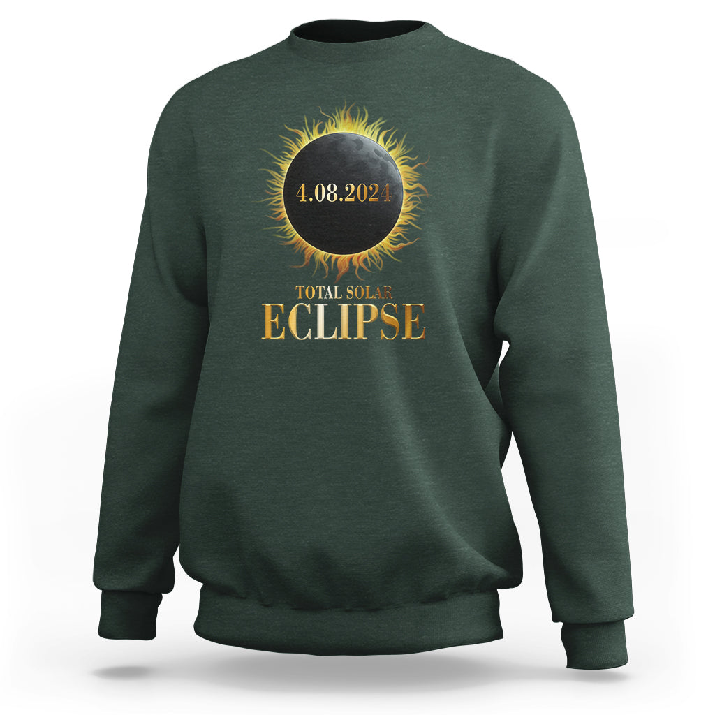 Total Solar Eclipse Sweatshirt 8 April 2024 Totality Phenomenon United States - Wonder Print Shop