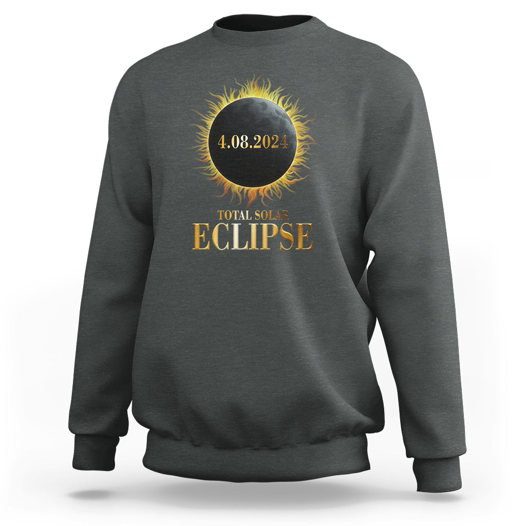 Total Solar Eclipse Sweatshirt 8 April 2024 Totality Phenomenon United States - Wonder Print Shop