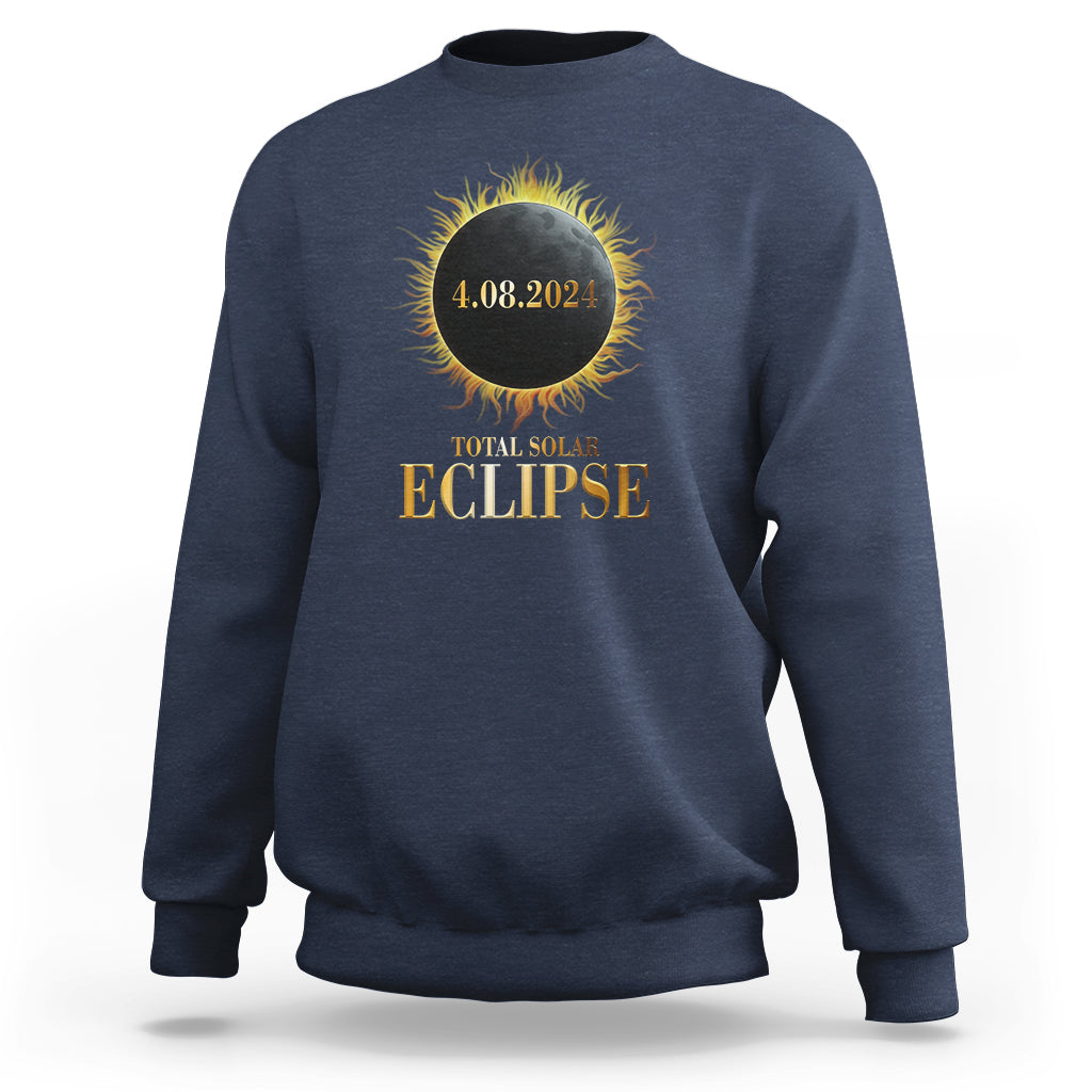 Total Solar Eclipse Sweatshirt 8 April 2024 Totality Phenomenon United States - Wonder Print Shop