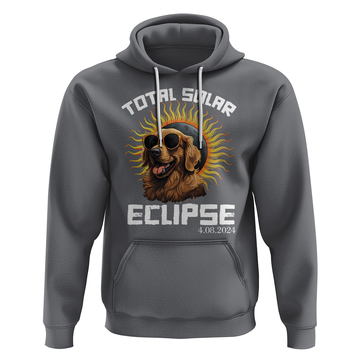 Total Solar Eclipse Hoodie Golden Retriever April 8 2024 - Wonder Print Shop