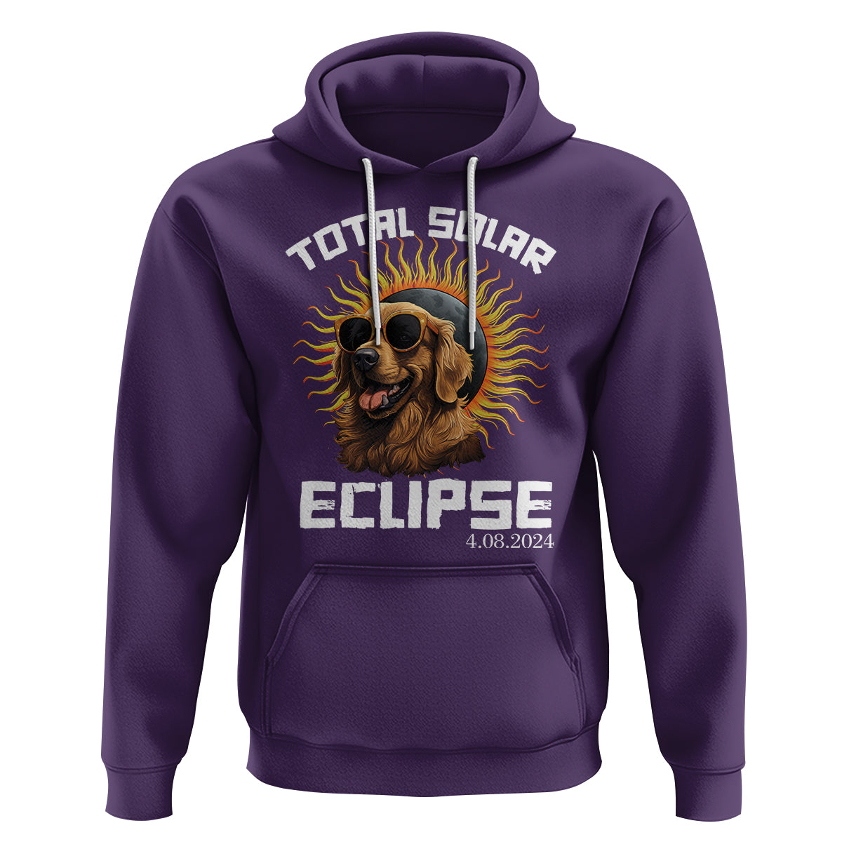 Total Solar Eclipse Hoodie Golden Retriever April 8 2024 - Wonder Print Shop
