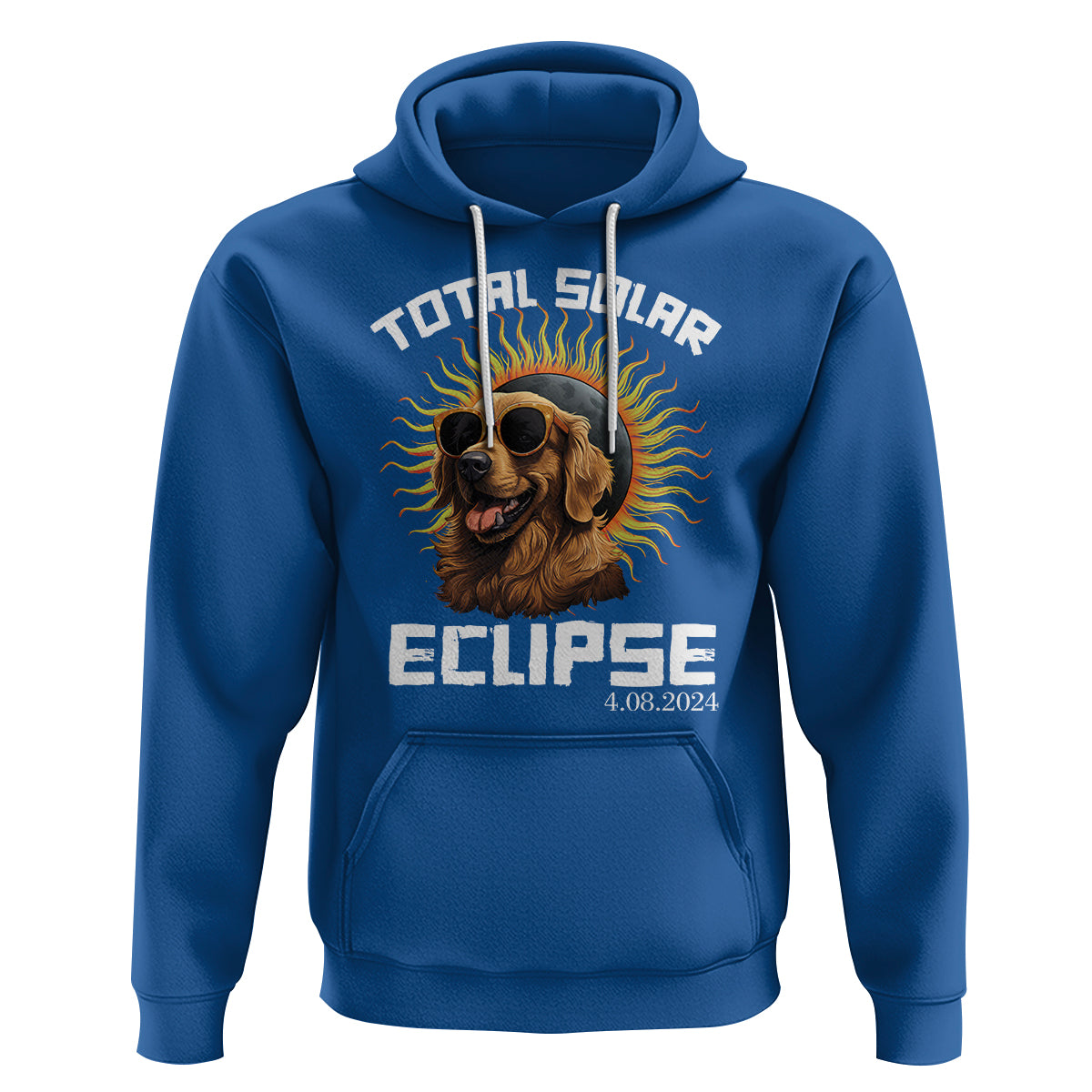 Total Solar Eclipse Hoodie Golden Retriever April 8 2024 - Wonder Print Shop