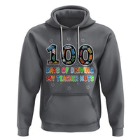 100th Day of School Boys Hoodie 100 Days of Driving My Teacher Nuts Cars Vehicles - Wonder Print Shop