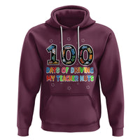 100th Day of School Boys Hoodie 100 Days of Driving My Teacher Nuts Cars Vehicles - Wonder Print Shop
