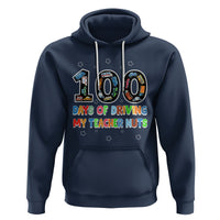 100th Day of School Boys Hoodie 100 Days of Driving My Teacher Nuts Cars Vehicles - Wonder Print Shop